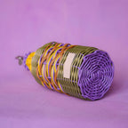 Yellow and Lilac Woven Oil Pourer
