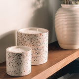 Leko Candle (22 oz) - Terrazzo, Planter, Soy Candle: Dry Gin Botanicals