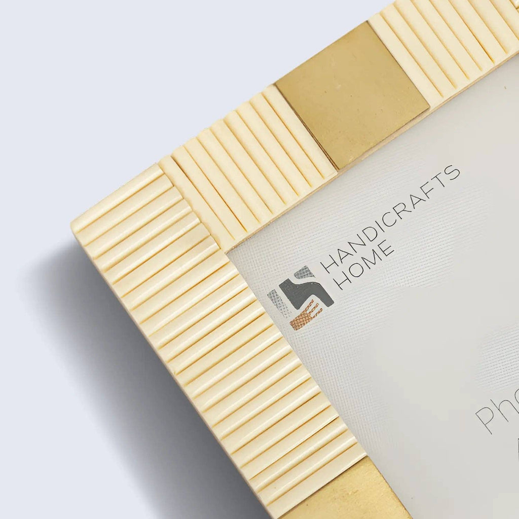 Fluted Bone and Brass Inlay Frame, 8x10