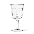 Resting Face Glass Goblets, Set of 2