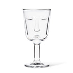 Resting Face Glass Goblets, Set of 2
