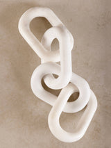 Eternity Sculpted Marble Chain Links: Ivory White