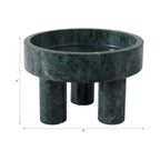 Green Marble Tripod Bowl