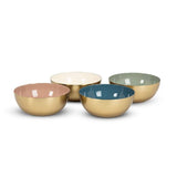 Mini Enamel Bowl-4Asst-4"D - Set of 4