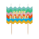 Wavy Large Block Birthday Candle