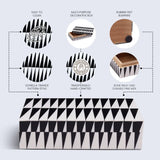 Monochrome Decorative Storage Box with Lid– 10x6x2.5” Coffee Table Organizer