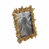 Photo Frame - Gold Polyresin Butterfly in Bloom  5x7 in.