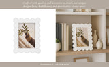Photo Frame - Resin with Decorative Scalloped Edge: White / 5x7