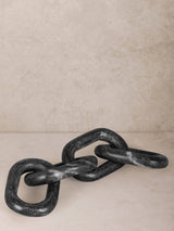 Eternity Sculpted Marble Chain Links: Ivory White
