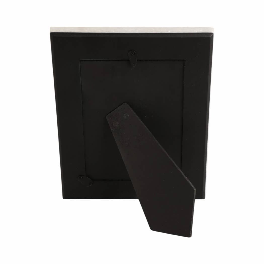 White Marble Beveled Picture Frame, 4x6