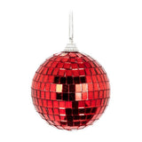 Red Mirror Ball Ornament