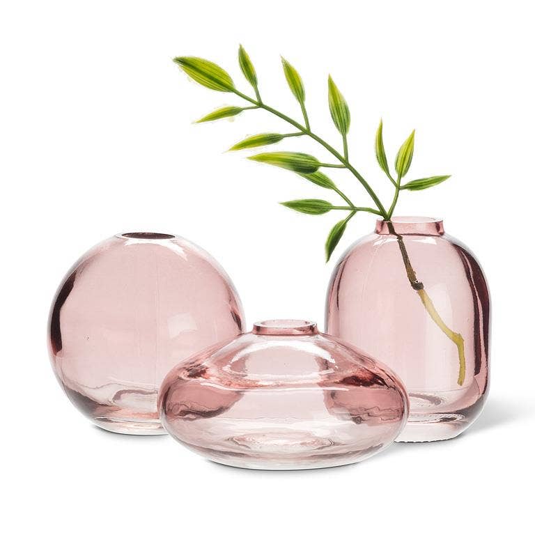 Small Rose Glass Bud Vase