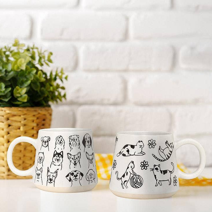 Dog Print Mug, 4 in.