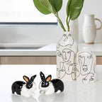 Dutch Rabbit Ceramic Salt & Pepper Shakers