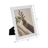 Photo Frame - White Resin Rectangle Scalloped Edge, 8x10 in.
