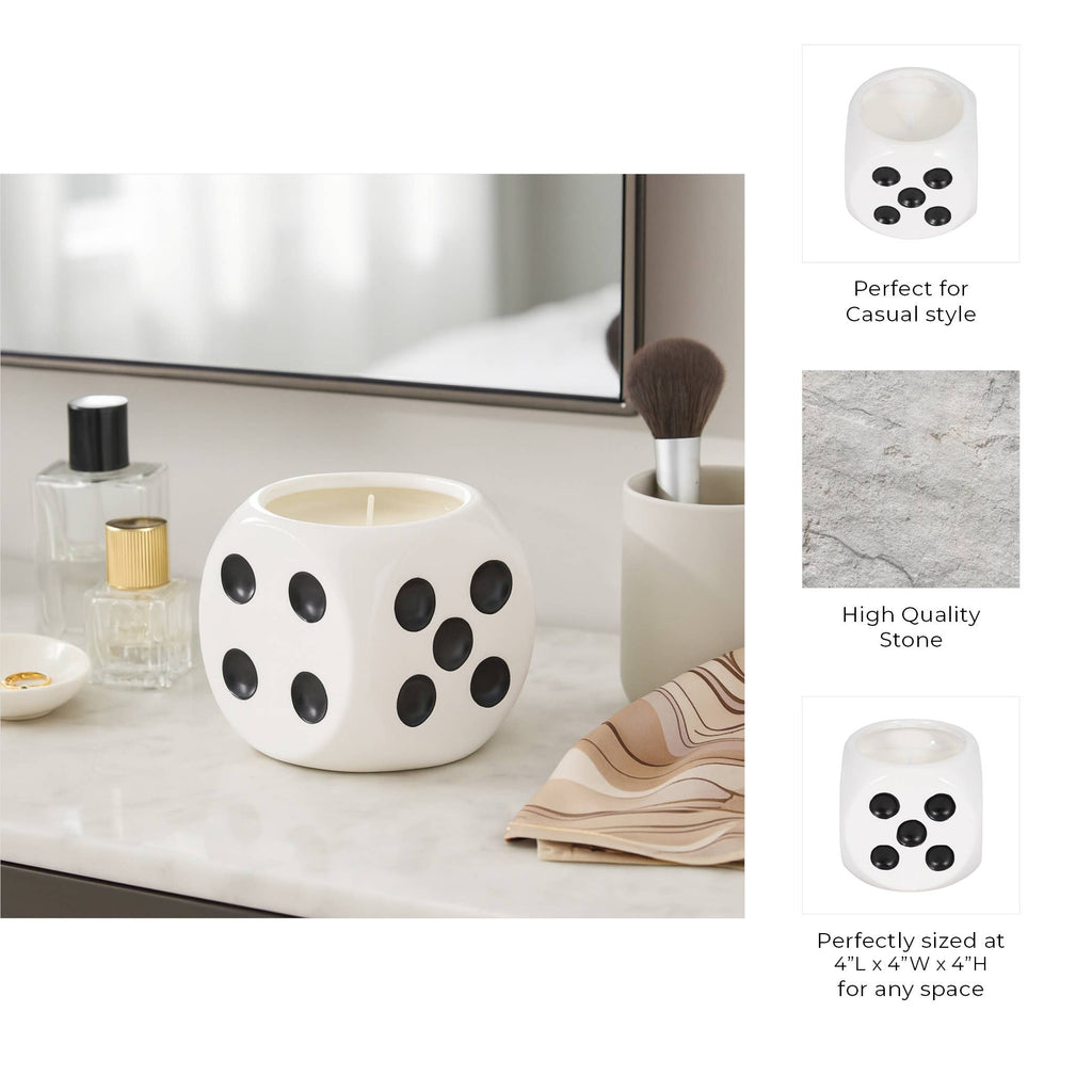 Tobacco Scented Ceramic Dice Candle