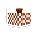 Camiro Brown and White Checkered Box