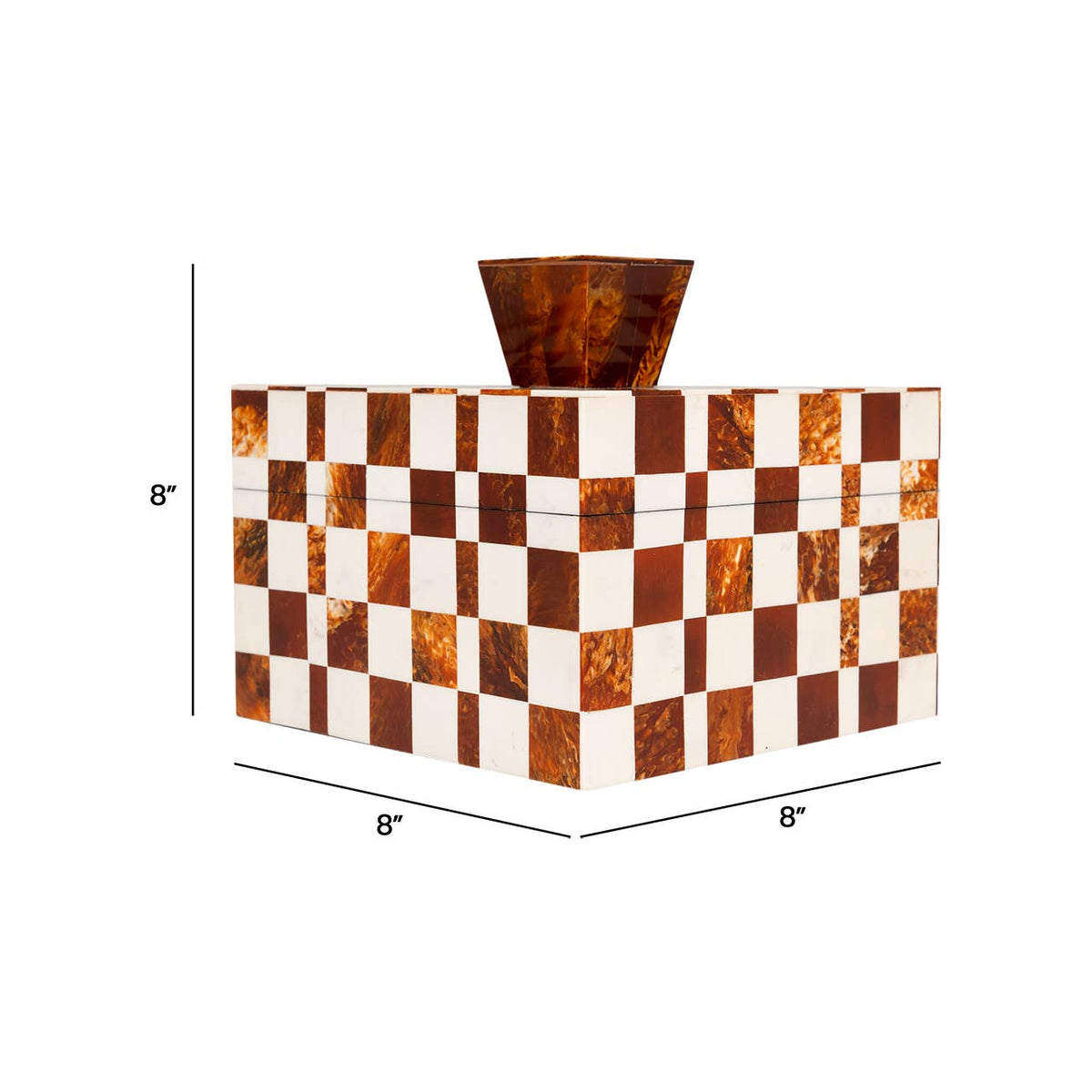 Camiro Brown and White Checkered Box