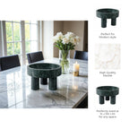 Green Marble Tripod Bowl