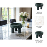 Decorative Bowl - Green Marble Modern Tripod Legs, 6 in.