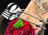 Knot Handle Salad Servers-10.5"L