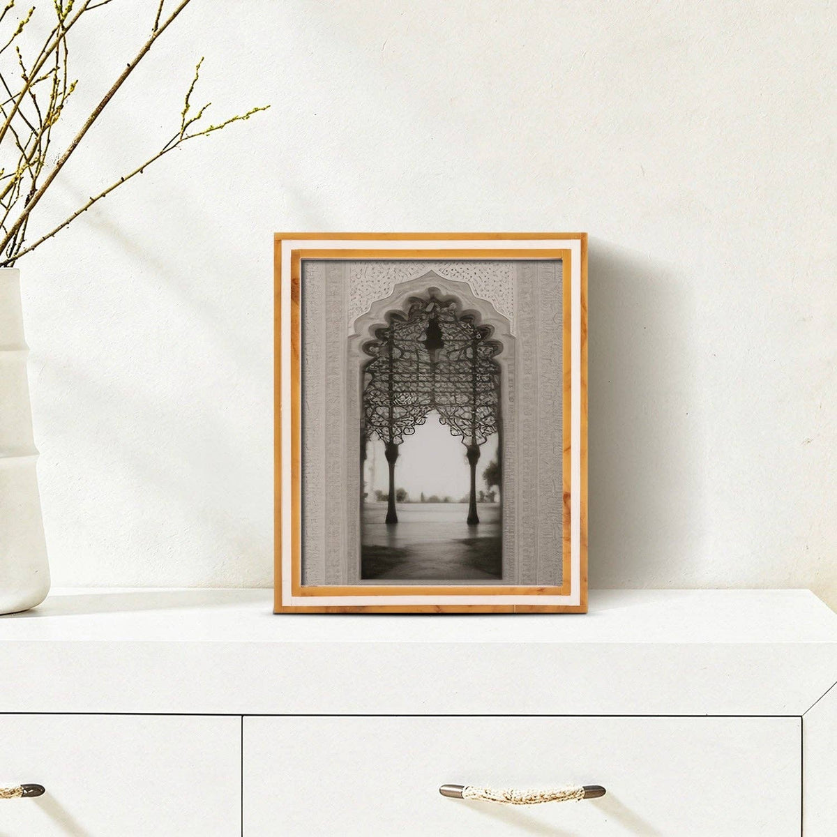 Amber and Black Resin Inlay Frame, 8x10