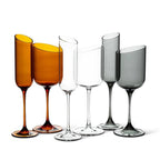 Amber Angle Cut Champagne Flute