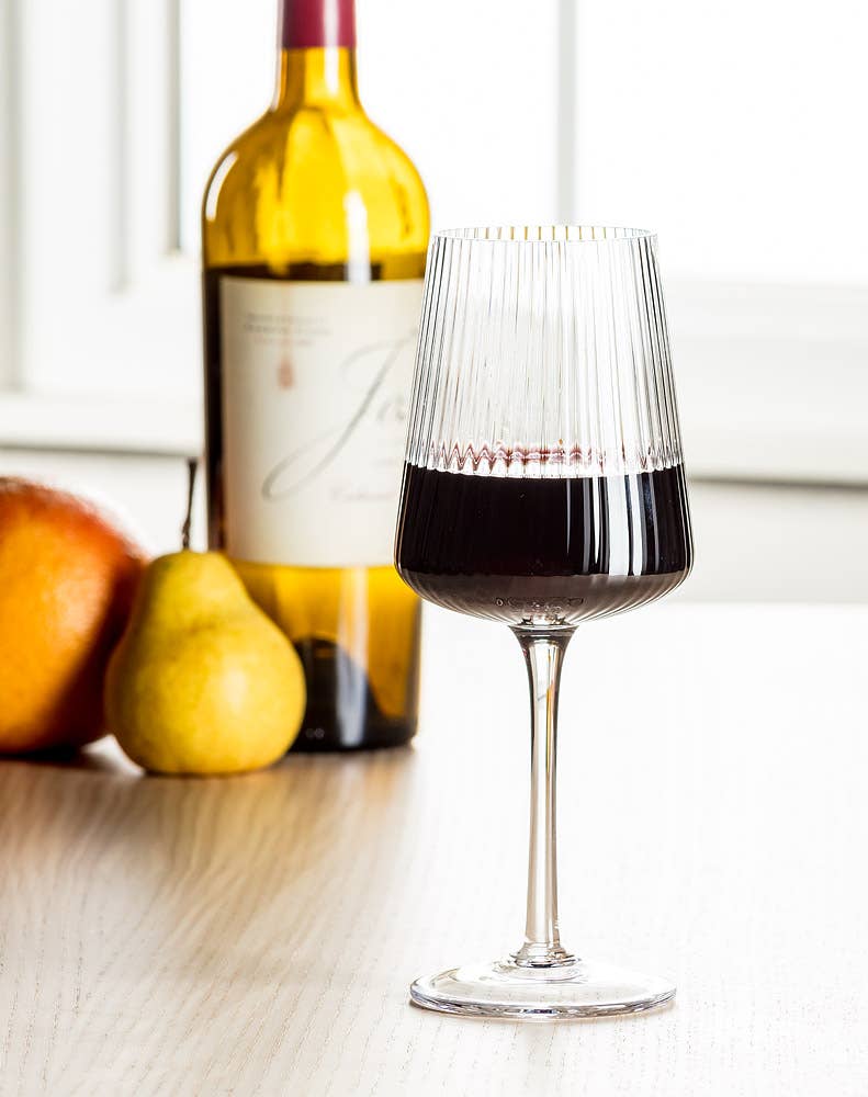 Optic Glass Wine Goblet