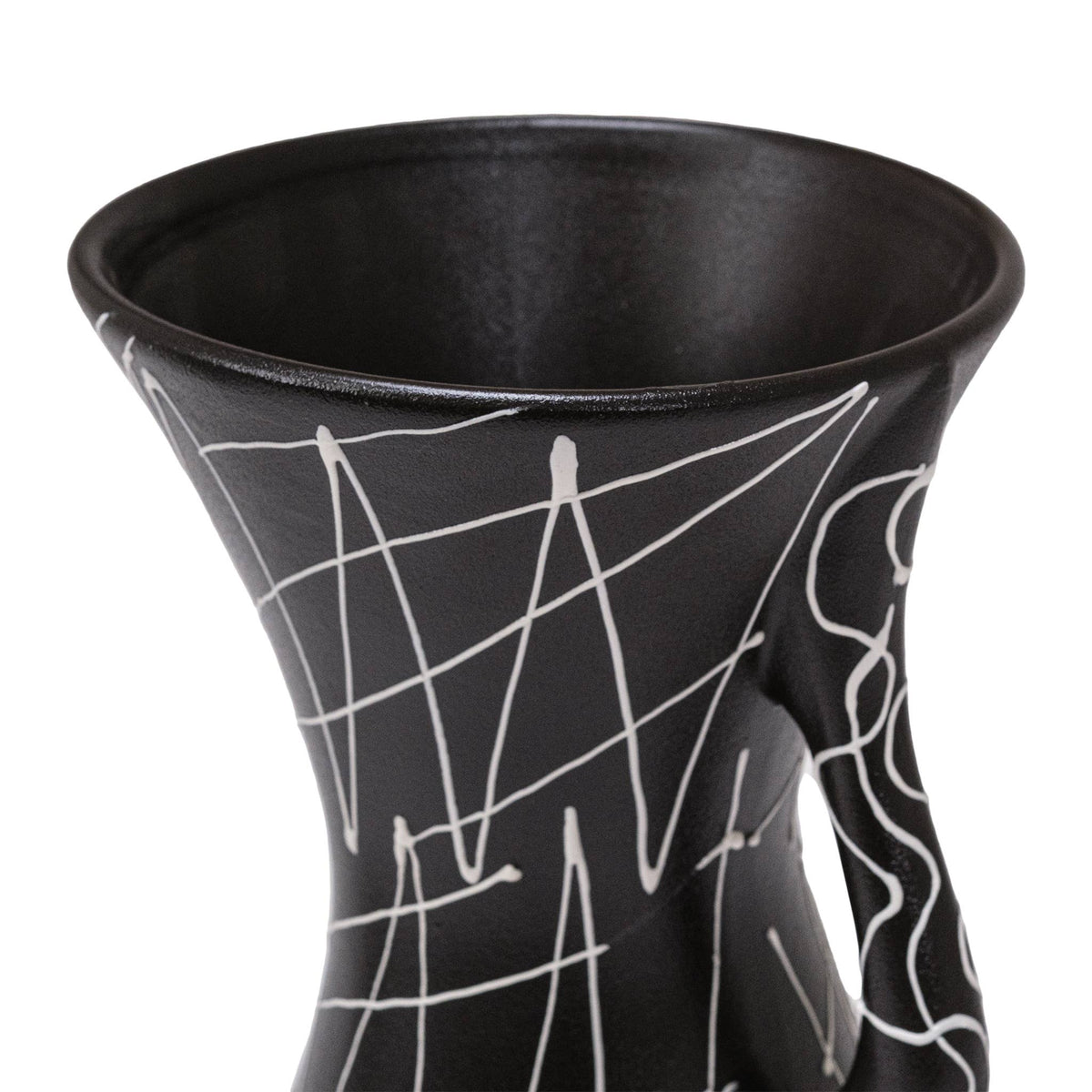 Cazden Black and White Tall Vase