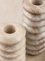 Tracey Ribbed Onyx Candle Holders — Set of 2