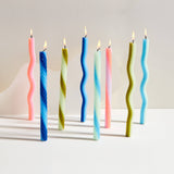 Wiggle Candles - Orange (2 Pack) - 11" Vibrant Taper Candles