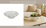 Decorative Bowl - White Iron/Fir Wood Hobnail, 11 in.