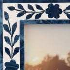 Blue Floral Petal Picture Frame, 4x6