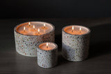 Leko Candle (22 oz) - Terrazzo, Planter, Soy Candle: Dry Gin Botanicals