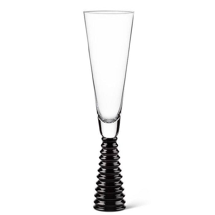 Black Stack Base Champagne Flute