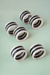 Panama Striped Resin Napkin Rings – Set of 6