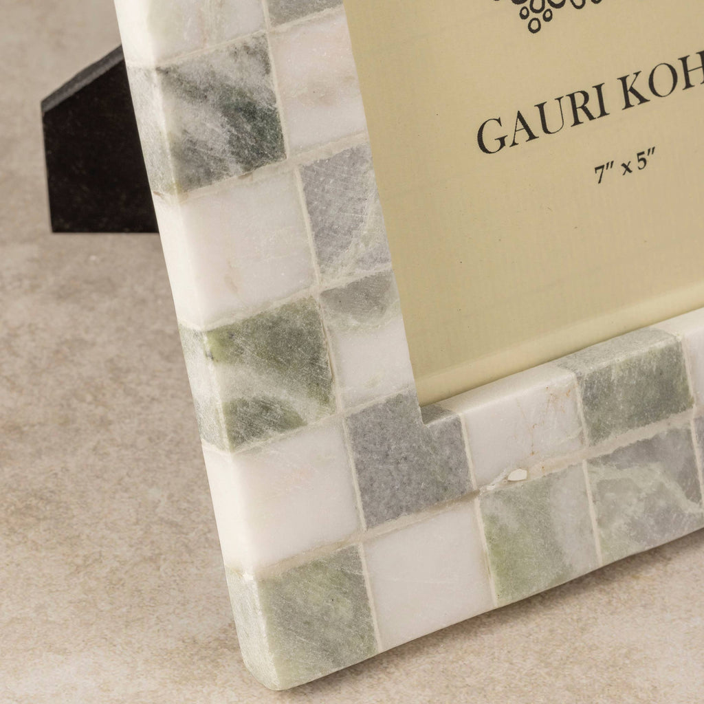 Austen Mosaic Onyx Picture Frame, Pickle Green, 4x6