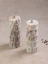 Beatrix Sculpted Marble Salt & Pepper Mills