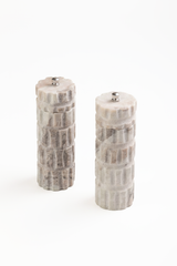 Beatrix Sculpted Marble Salt & Pepper Mills