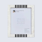 White and Black Resin Inlay Frame, 8x10