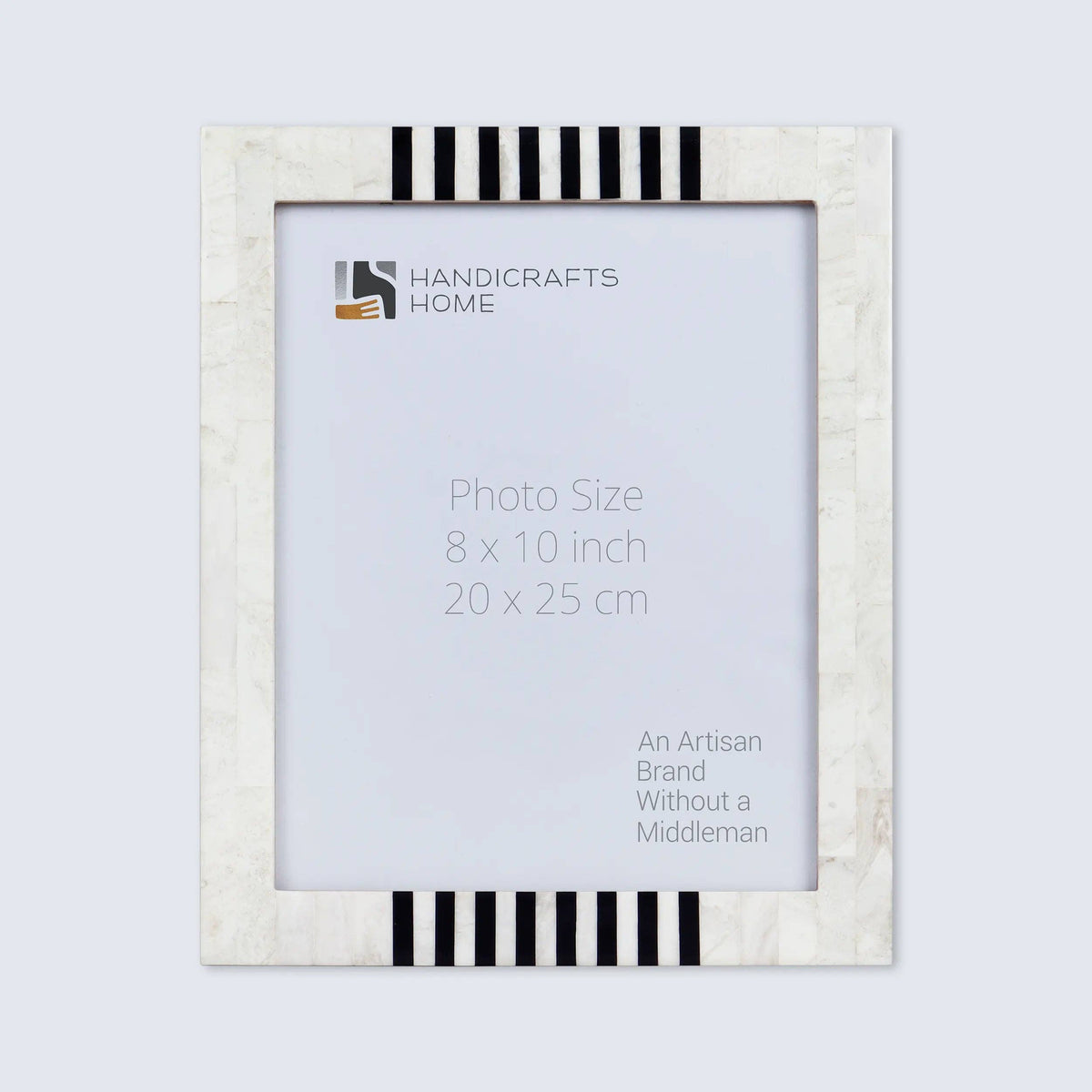 White and Black Resin Inlay Frame, 8x10