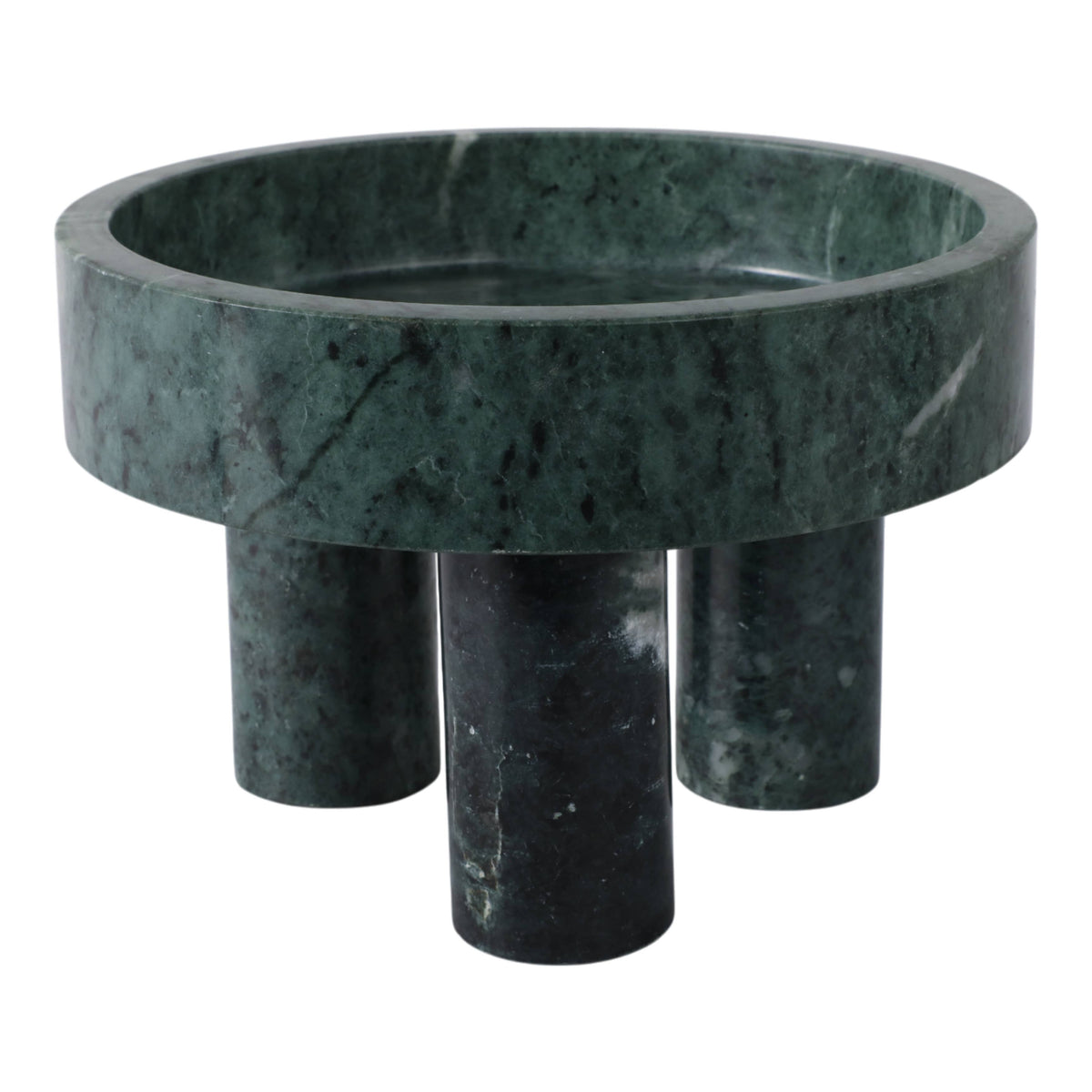 Green Marble Tripod Bowl
