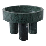 Decorative Bowl - Green Marble Modern Tripod Legs, 6 in.