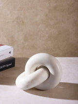 Munich Sculpted Marble Knot: Ivory White