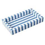 Blue Ivory Resin Inlay Vanity Tray 10x6 Guest Bathroom Decor: Blue White / 10x6