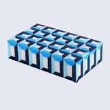 Patisserie Modern Blue Resin Inlay Storage Box ( 7 Sizes ): 8x6x1.5