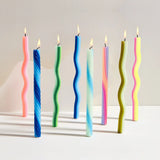 Wiggle Candles - Yellow & Pink (2 Pack) - 11" Vibrant Tapers