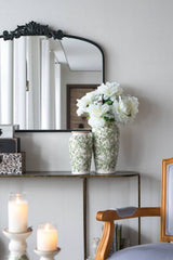 7.5x7.5x14.5" Verdant Whisper Ceramic Vase