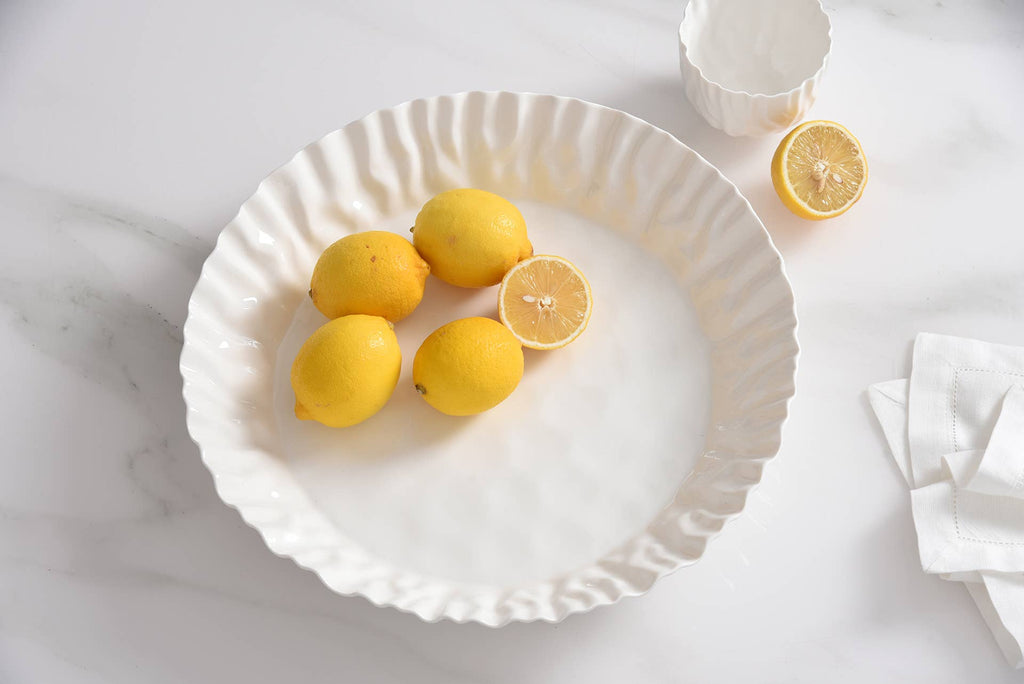 Mascali Bianca White Round Deep Server