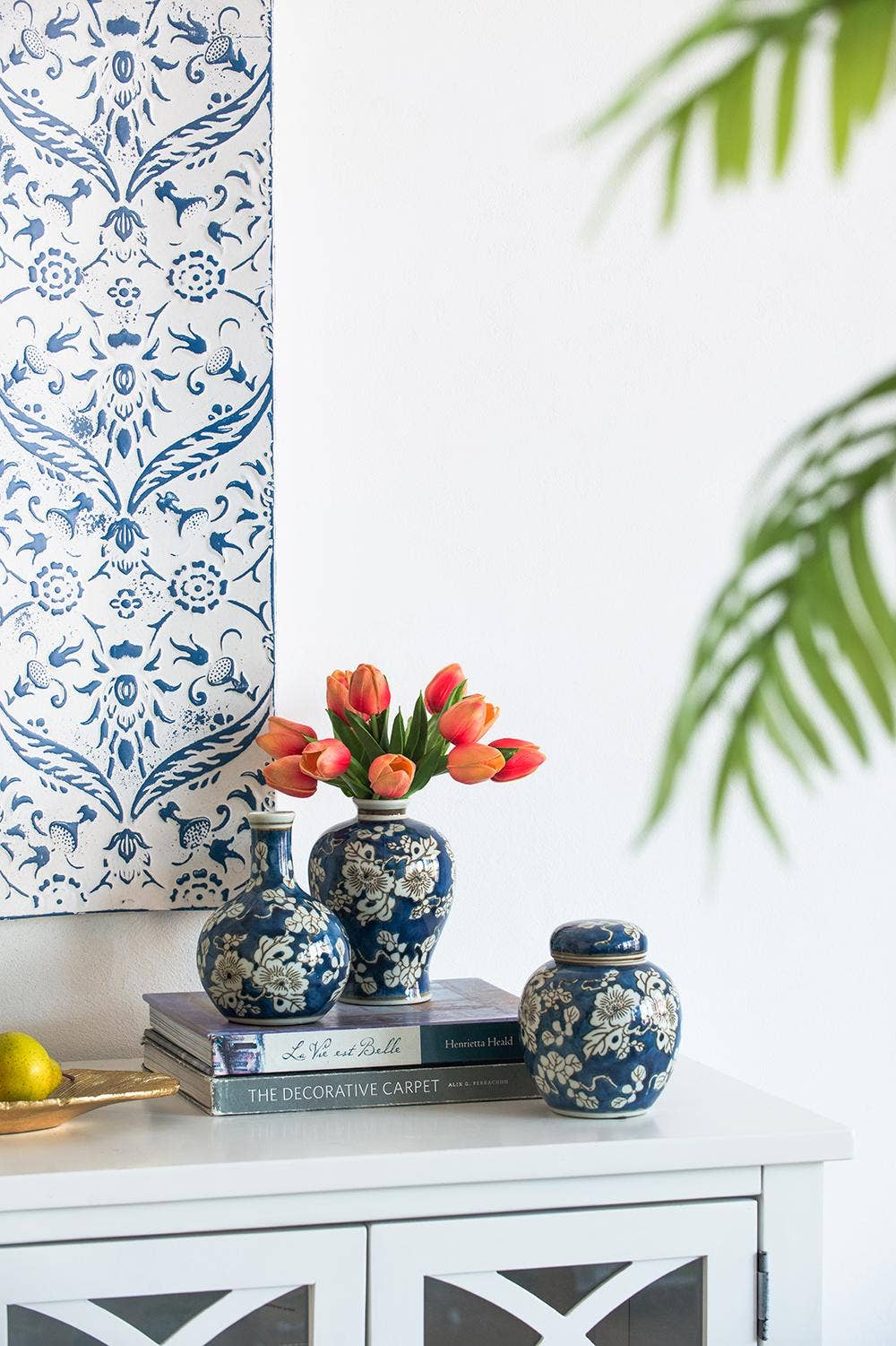 Blue and White Jar and Vase, Set of 4